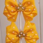 Lazo Milena cinta de 5cm con corona dorada