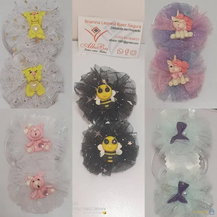 Parecitos de pompones de tull temáticos