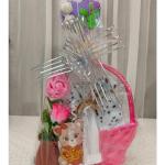 Combo Día de la Madre con Perrito Dálmata, Rosas Rosadas y Osito Decorativo – Detalle Tierno y Elegante