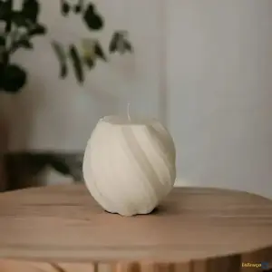 Vela con estilo minimalista